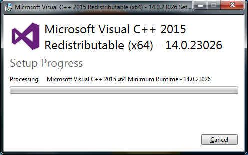 Systems Console - Installing C++ Redistributable 2015